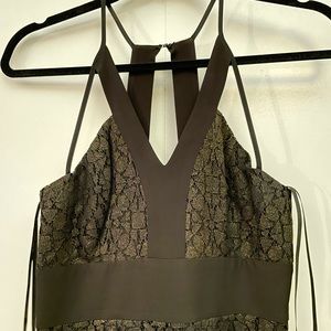 Floor length formal lace dress